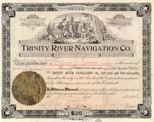 Trinity River Navigation Co.、1895の株式 作： American School